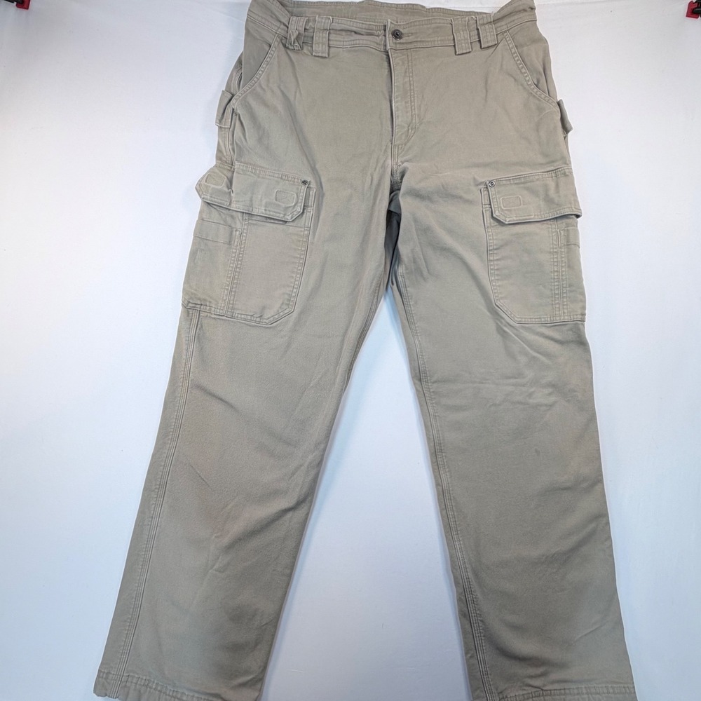 Duluth Trading DuluthFlex Fire Hose Lined Cargo Pants Mens 38x34 Khaki Work